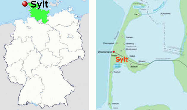 Carta stradale online dell'isola di Sylt