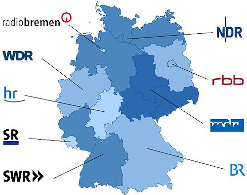 I canali regionali che formano la ARD