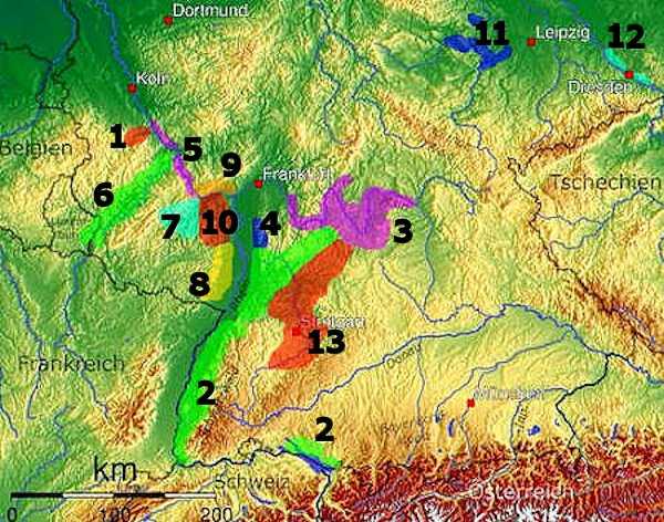 Le zone di viticoltura in Germania