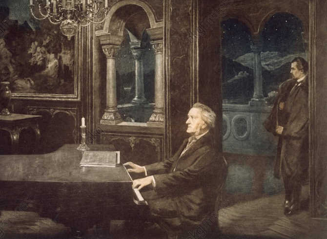 Wagner (al pianoforte) e Ludwig
